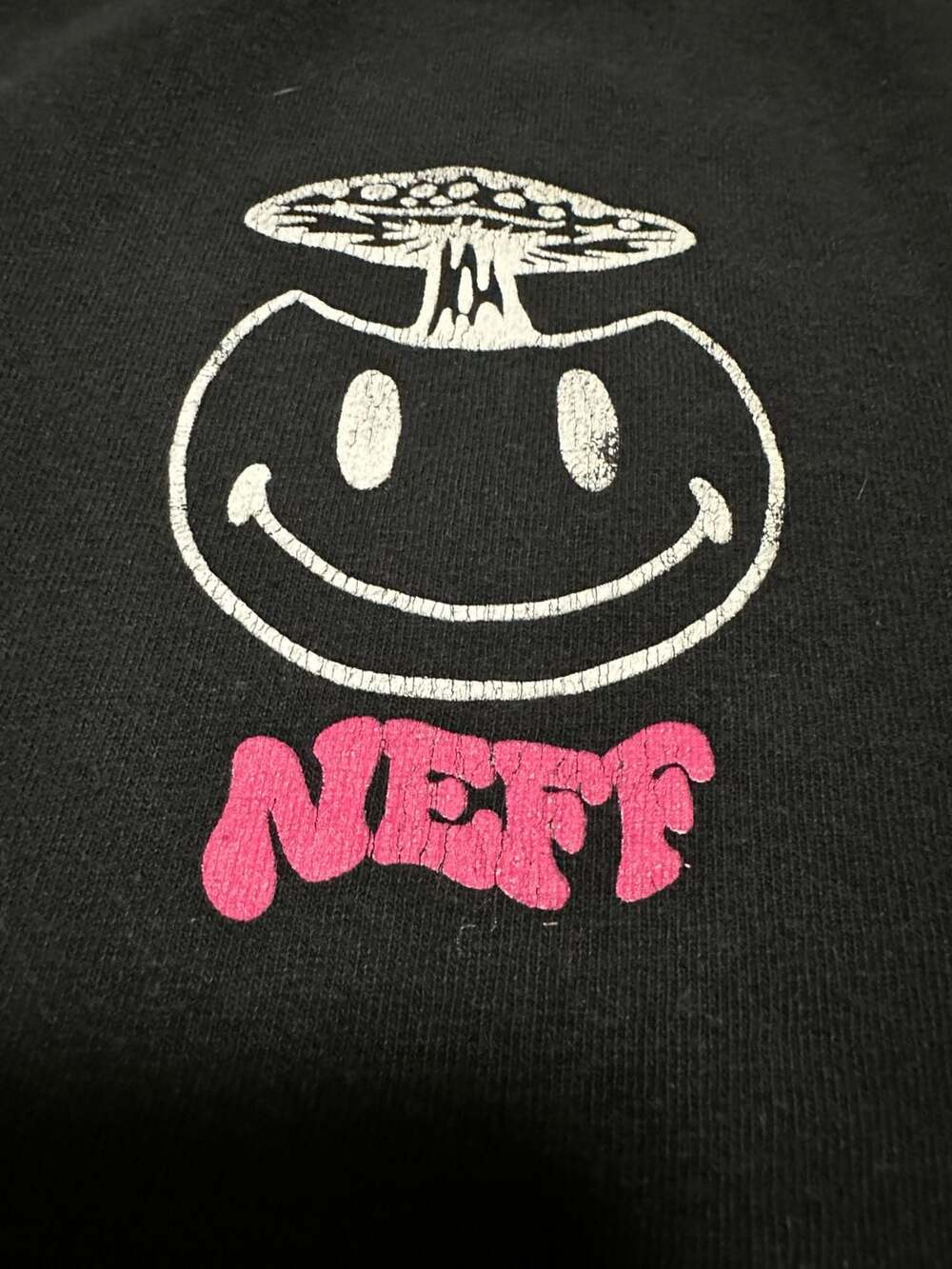 Neff Nevermind Mushroom Smiley Graphic T-Shirt Black XXL